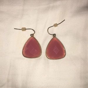 Beautiful pink with gold trim earrings